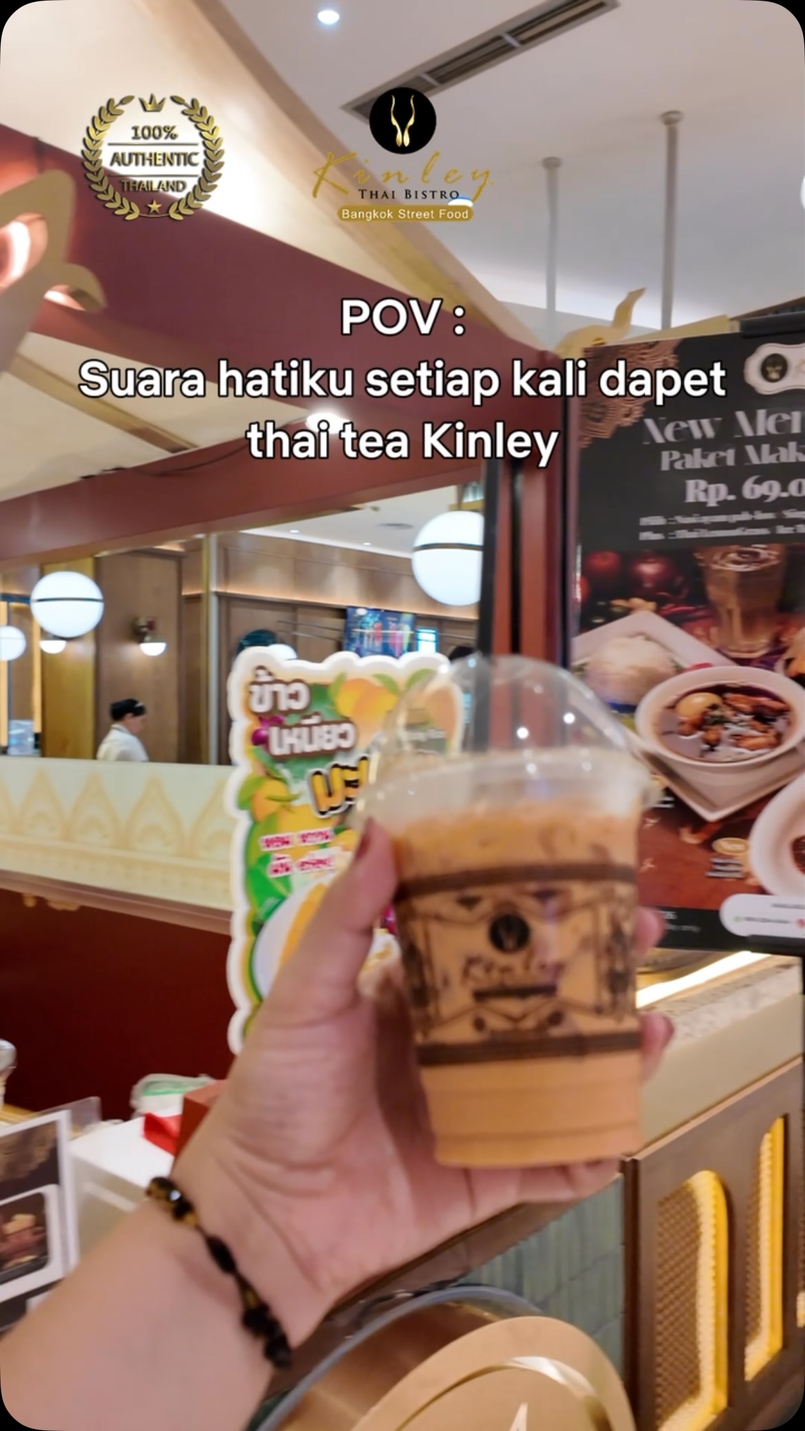 Suara hatiku ketika minum thai tea, Sekarang giliran kamu menikmati segarnya!

Rasakan kelezatan otentik di @kinleybistro! Kami hanya menggunakan bahan alami tanpa perasa atau bubuk buatan. Semua diolah dengan bahan segar, termasuk santan segar yang dipersiapkan setiap hari. Nikmati kualitas yang bisa Anda rasakan di setiap gigitan! 🥥

 Tag teman yang harus coba makan di sini!